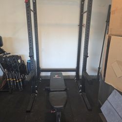 💪 Titan Fitness Squat Rack + Adjustable Bench – Heavy Duty Home Gym Setup