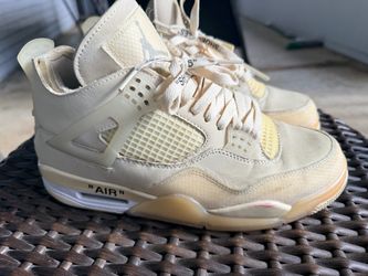 Air Jordan 4 Retro Off-White Sail Women's size 12 men's size 10.5.