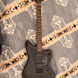Squier Affinity Series Jazzmaster Electric Guitar - Metallic Black, Sweetwater Exclusive
