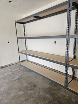 4 Tier Boltless Shelving 96 in W x 18 in D Warehouse Garage Storage Container Shed Rack Delivery Available