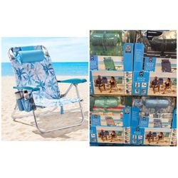 Member’s Mark 5 Position Lay Flat Beach Chair Brand New In Box!
