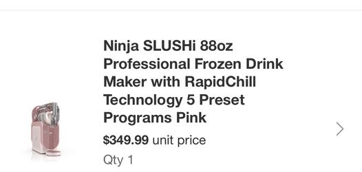 Ninja Slushie machine pink