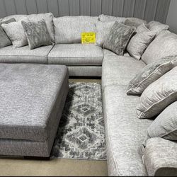 Parchement Sectional Sofa Couch 