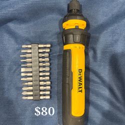 DEWALT Cordless Screwdriver, 4V USB Rechargeable Electric Screwdriver with 12 pcs Screwdriver Bit Set, LED Light, FLEXDRIVE Control, Compact, Ergonomi