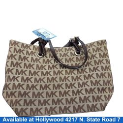 Michael Kors Pattern Tote Beige / Tan Purse / Handbag