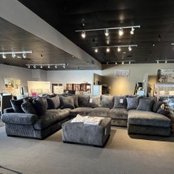 Grey 4PC Chaise Sectional Couch