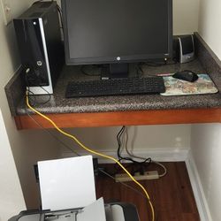 Desktop Computer , Printer And Ink Cartridges