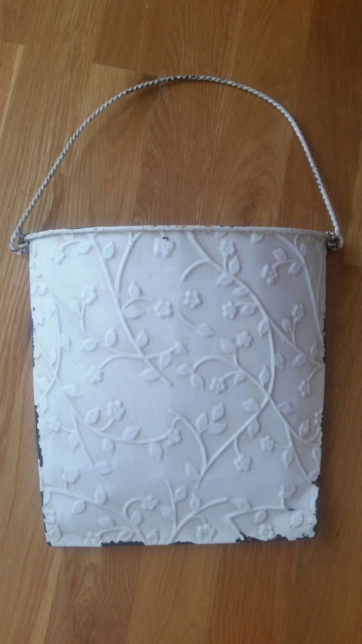 Cute embossed hanging basket