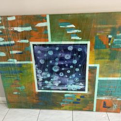 5 Foot By 4 Foot Hand Painting For Sale! 