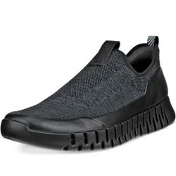 ECCO Mens Gruuv Easy Slip on, 8-8,Black/Magnet