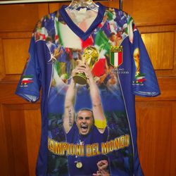 MENS 2XL ITALY WORLD CUP CHAMPIONS SHIRT 