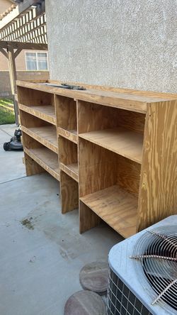 Wooden shelving