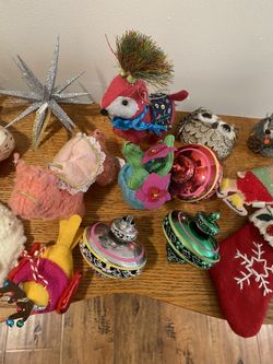 Lot Of Unbreakable Christmas Holiday Ornaments 