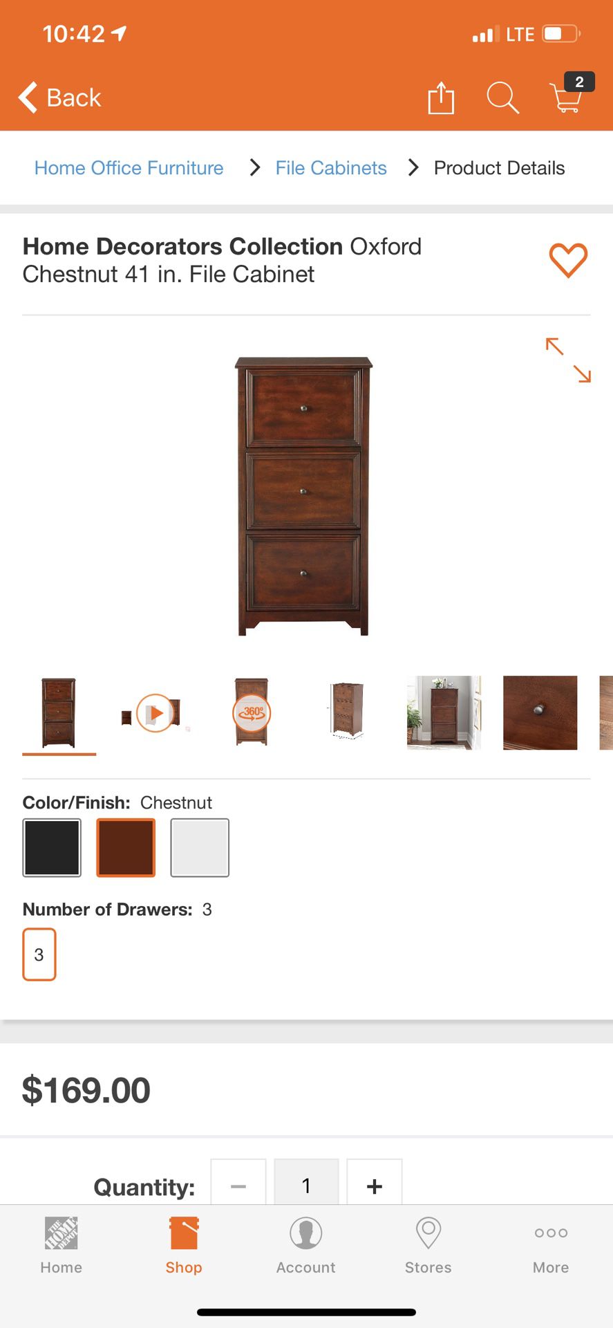 Home Decorators Collection Oxford Chestnut 41 in. File Cabinet