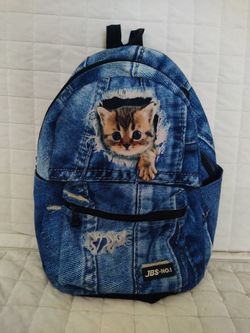 Kid's Backpack With Kitten 