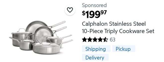 CALPHALON 10 PC COOK WEAR SET