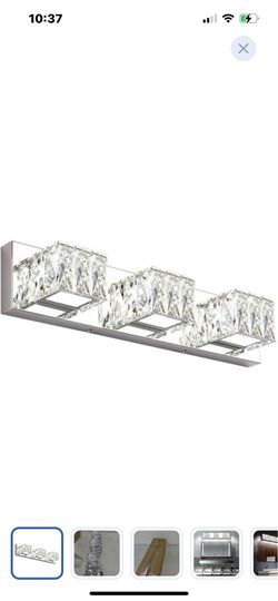 “New”Modern 3 light Crystal chrome Dimmable Light