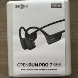 SHOKZ OpenRun Pro 2 Mini -Open-Ear, Bone Conduction Sport Headphones -with Reflective Strip -Sweat Resistant, Workout Headphones -Secure, Wireless