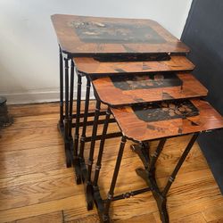 Antique  Chinoiserie Nesting Tables - Set of 4 - 