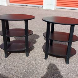 2 Black End Tables 