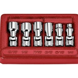 ICON 1/4 in. Drive SAE Professional Universal Joint Shallow Socket Set, 6- Piece