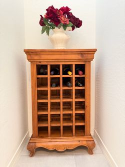 Solid Wood Wine Rack Cabinet