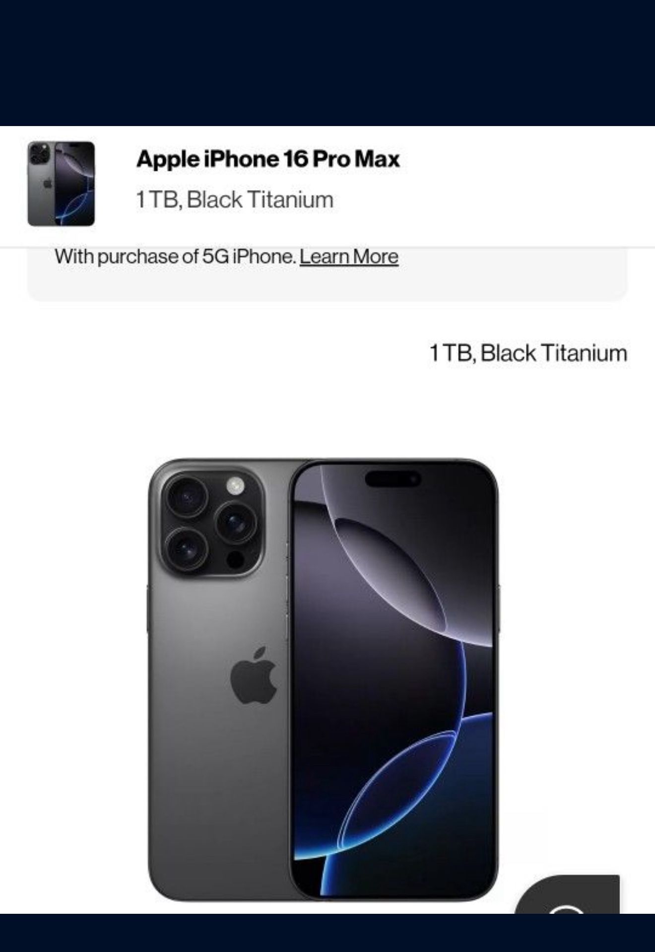 iPhone 16 Pro Max 1TB