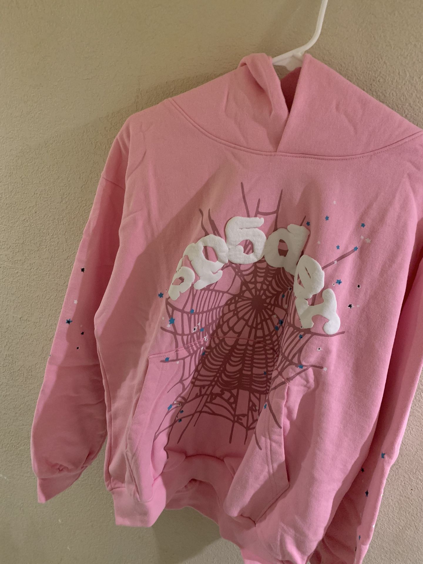 Pink Web Sp5der Hoodie