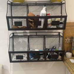 kitchen wire baskets storage shelves 2