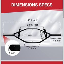 Olympic 2-Inch Hex Weight Lifting Trap Bar