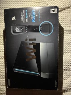 Nintendo Wii Black Console Bundle Box