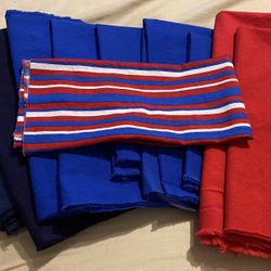 Red White Blue Patriotic Material Cotton America