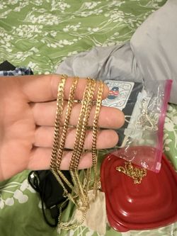 Gold & silver Necklaces FLASHV SALE HALF OFF (5% 18k With Sterling silver 925 Core 