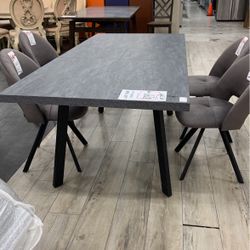 Gray Dining Table 