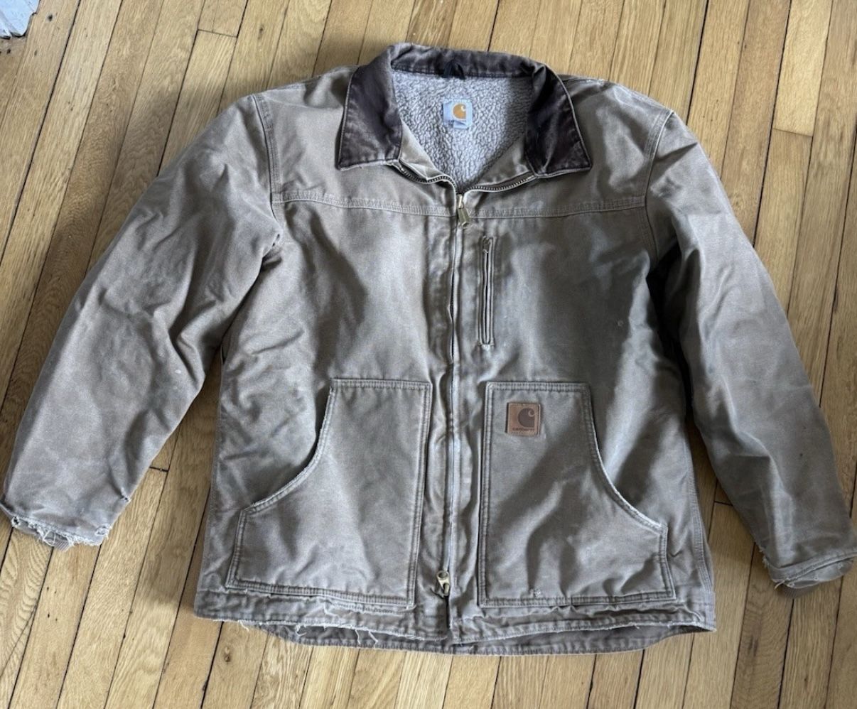 Vintage Carhartt Sherpa Lined Jacket - Large