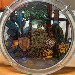 Stained Glass Iris Window Hanging – Floral Art Panel