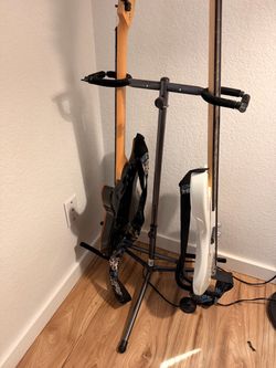 Double Guitar Stand Metal Folding