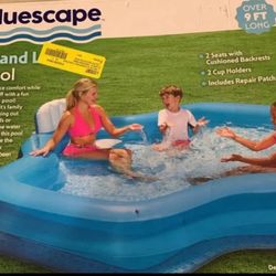 Blue Scape 9ft Pool W Seats 