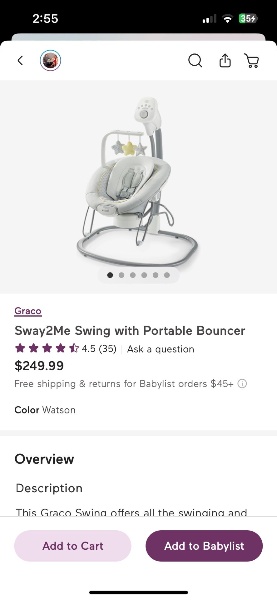 Graco Sway2 me Swing And Portable Bouncer