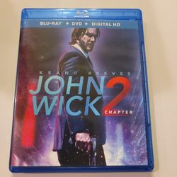 $5 BLU RAY , JOHN WICK 2  BLU RAY ONLY NO DIGITAL OR DVD. $5 OR TRADE FOR A MOVIE TITLE  I DO NOT ALREADY OWN. 