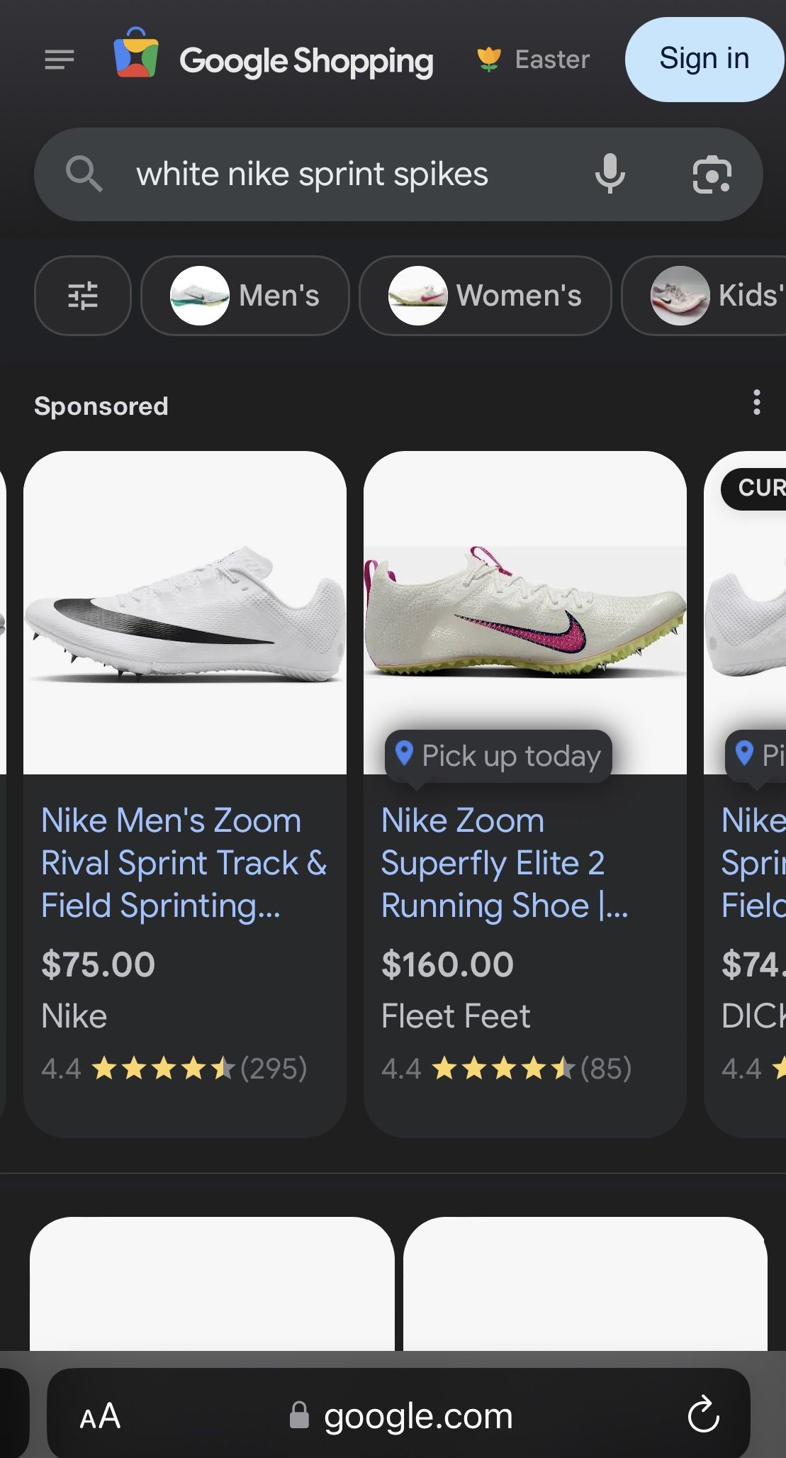 Nike Sprinting Spikes