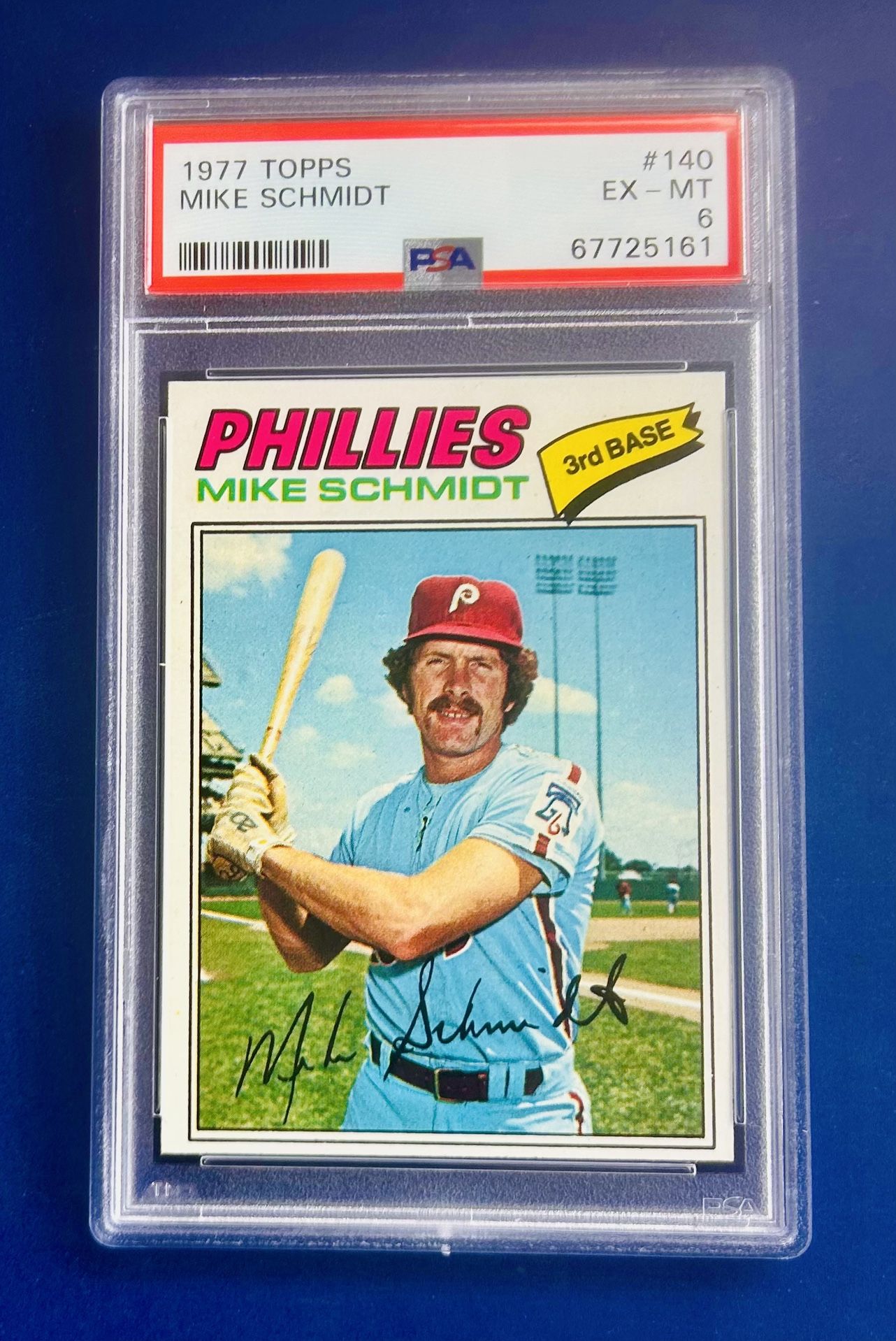 1977 Topps Mike Schmidt Baseball Card Graded PSA 6