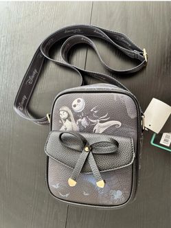 Disney The Nightmare Before Christmas Small Black Shoulder Bag Jack & Sally