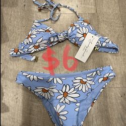 Women’s Two Piece Floral Printed Bow-style Swimsuit Set Bikini 👙