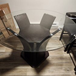 Glass Dining Table with 4 Chairs $150 OBO