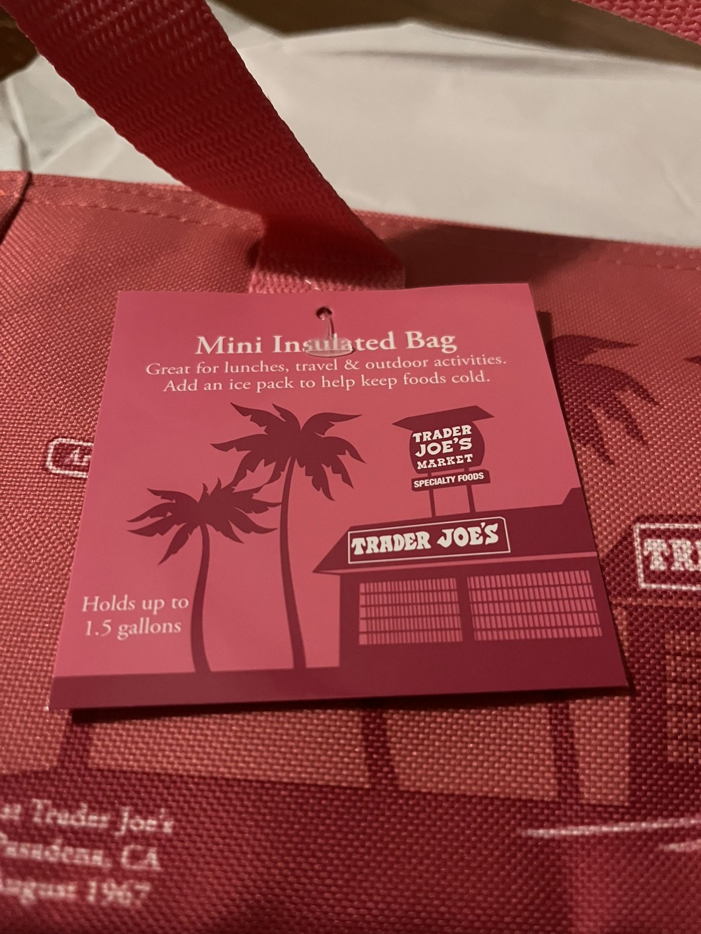 Pink Trader Joe’s Bag