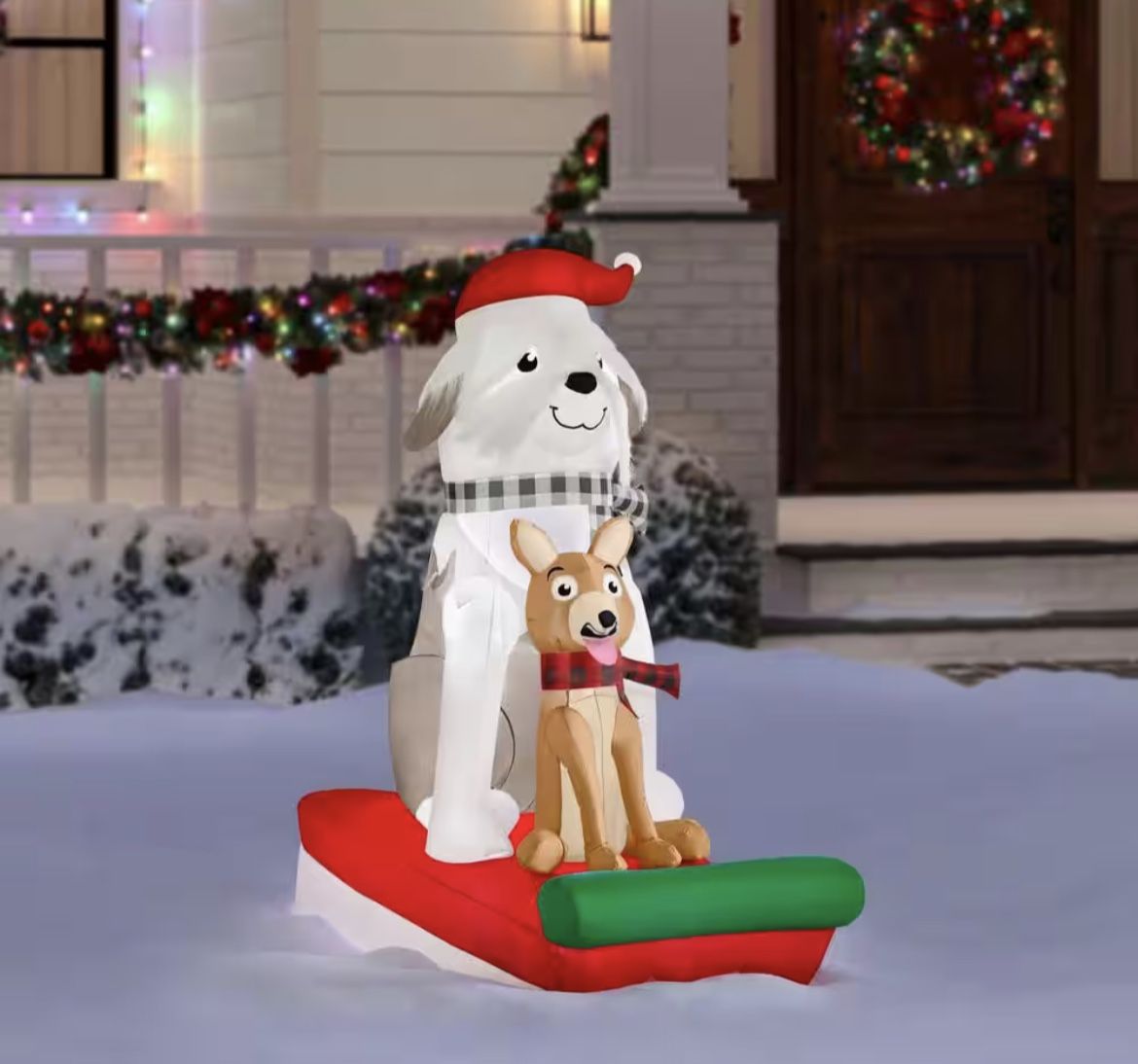 5 ft. LED 2 Dogs in Sleigh Inflatable