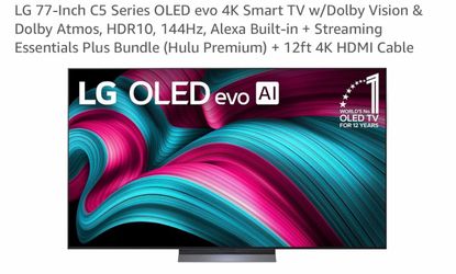 LG 77-Inch C5 Series OLED evo 4K Smart TV