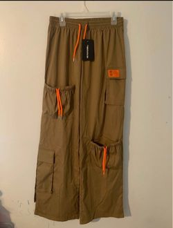 Women’s PrettyLittleThing Brand Khaki And Orange Jumpsuit Size 8