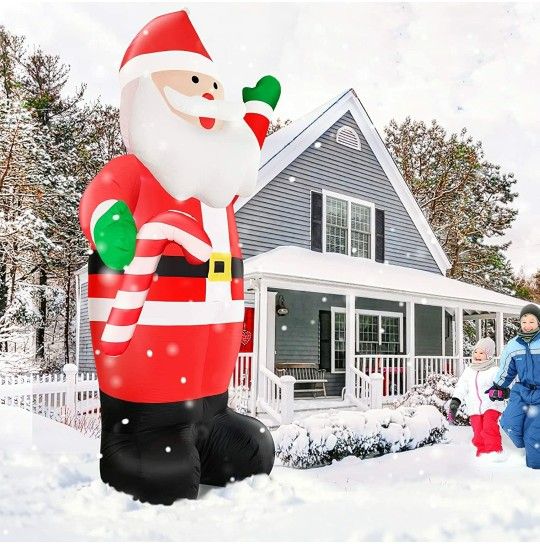 TURNMEON 12 Foot Super Giant Christmas Inflatable Santa Claus Christmas ...